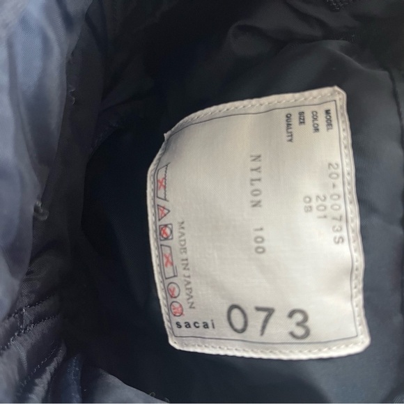 SACAI x Yoshida PORTER NAVY BLUE Mini Tote Bag w/ Crossbody Strap Japan - Picture 11 of 15